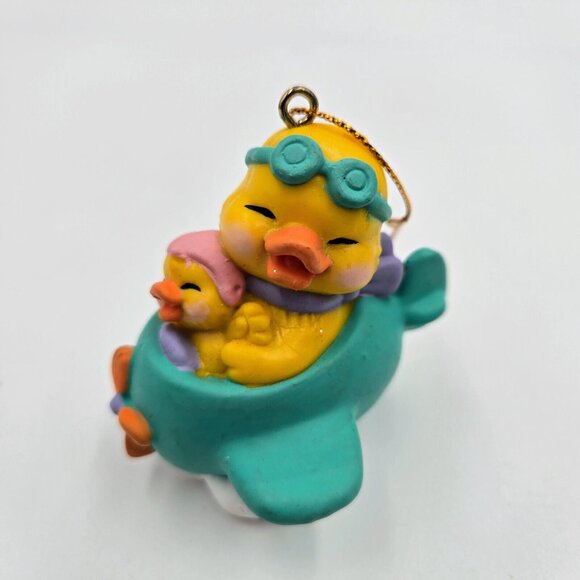 Easter Hanging Ornaments Duck Boat Chick Plane Rabbit Basket Eggs Lot Of 3 Read - Picture 6 of 9